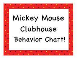 mickey mouse clubhouse behavior chart