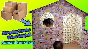 Cara membuat rumah rumahan besar dari kardus. Bikin Rumah Rumahan Dari Kardus Bekas Mainan Dari Kardus Diy Cardboard Youtube
