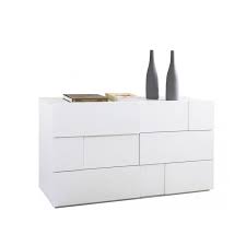 Préparation et mise en oeuvre. Commode 6 Tiroirs 142 Cm Blanc Laque Cloud