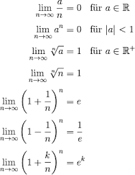 Mit dem limes können grenzwerte angegeben werden. Folgen Und Reihen Grundwissen Mathematik