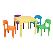 Discover a wide variety of kids table & chair sets. Kids Picnic Table And 4 Chairs Set For 2 8 Segmart 26 X 22 X 19