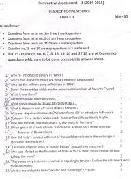 Cbse Class 09 Sa1 Question Paper Social Science Aglasem Schools This Or That Questions Question Paper Social Science