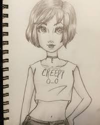 This Is So Cute It Kinda Reminds Me Of My Self Xd Sketches Hair Sketch Girl Short Hair