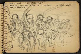 Who needs to draw a flat looking airplane, when just a few touches like angled wings can make it look so dimensional. Les Croquis D Un Soldat De 21 Ans Pendant La Seconde Guerre Mondiale Montrent La Guerre A Travers Les Yeux D Un Architecte Sketch Book Sketches Military Drawings