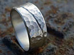 Rustic Wave Ring Silver Ocean Silver Ring Unique Wedding Etsy Wave Ring Silver Cool Rings For Men Mens Wedding Bands Unique