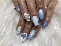 Love My Baby Shower Nails It S A Boy Baby Nails Baby Shower Nails Elephant Nails