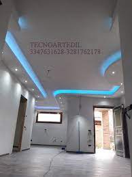 Veletta In Cartongesso Con Led Er Soggiorno Milano Monza Illuminazione Led Interni Illuminazione Controsoffitto Cartongesso