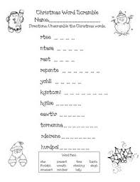Christmas Word Scramble Christmas Words Christmas Word Scramble Christmas School