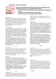 Letters To An Agony Aunt - Esl Worksheet By Wittest