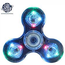 Hantop Tri Spinner 4 Modes Led Crystal Fidget Spinner Glow In The Dark New Version Ultra Durable Light U Fidget Spinner Cool Fidget Spinners Fidget Spinner Toy