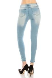 Salt Tree Womens Enjean High Rise Ankle Skinny Distressed