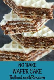 Balkan No Bake Wafer Cake Balkan Lunch Box Recipe Baking Easy Desserts Desserts