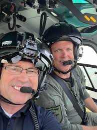 Broward County Sheriff's Office Brian Spear (on the right) and Carl Spear  (on the left) are at our #Airbus booth who can tell you all about the  displayed #H125. Come see these