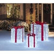 Member S Mark Set Of 3 Crystal Bead Gift Boxes Christmas Yard Decorations Outdoor Christmas Decorations Target Christmas Decor