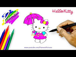 How To Draw Hello Kitty Cartoon Coloring Pages For Kids Youtube