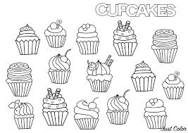 Based on the thickness of the lines, this is one cake coloring page that'll be excellent for toddlers or young kids. Cupcakes Doodle Cupcakes Adult Coloring Pages