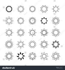 Sun Vector Burst Icon Set Sunshine Black Color On White Background Isolated Flat Element Sunlight Illu Tiny Sun Tattoo Sun Tattoo Small Sunshine Tattoo Small