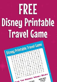 Road trip essentials for an epic family road trip vacation includes gun activities for the whole family. Free Disney Word Search More Printable Travel Games For Kids