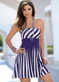 Purple White Pleated Dress From Venus Dressy Fashion Venus Dresses Clothes