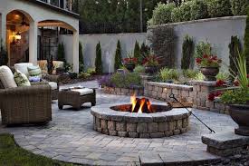 It looks great and is flush with the yard so i can run over it with the lawn mower. Backyard Firepit Ideas Decoredo