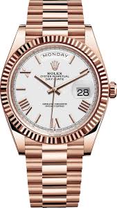 On chrono24 you'll find prices for 335 rolex ref 228235 watches and can compare and buy a ref 228235 watch at a low price. 228235 White Roman Rolex Day Date 40mm Everose Gold Mens Watch
