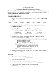 Your research title here if including the exact title might bias the results, use a general title instead. you are being asked to participate in a research study. Transportation Survey Questions In Word And Pdf Formats