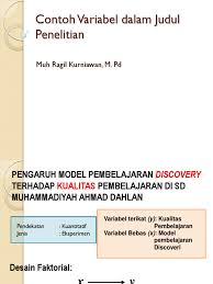 Penelitian ini digunakan untuk menguji suatu teori dan pada akhirnya jelas dan padat. Judul2 Penelitian Pendekatan Dan Variabelnya