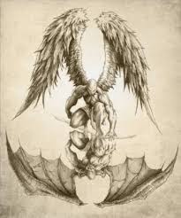 Angel Demon Reflection Demon Tattoo Half Sleeve Tattoo Angels And Demons