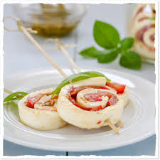 Mozzarella Wrap Spiesse Caprese Bayernland Tomate Mozzarella Tomate Mozzarella Spiesse Rezepte