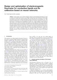 Find your water flow meter easily amongst the 406 products from the leading brands (jumo gmbh & co. Pdf Design And Optimisation Of Electromagnetic Flowmeter For Conductive Liquids And Its Calibration Based On Neural Networks