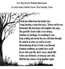 A Poem For My Uncle Rafael Tree Poem Poems Uncle Poems