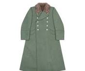 WWII German M37 Allgemeine SS Officer Fur Collar Wool Greatcoat