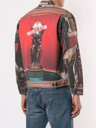 The world is yours scarface statue 12. Supreme The World Is Yours Denim Jacket In Red Black Modesens