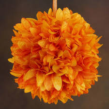 These brilliant blooms come in a dazzling rainbow of colors and flower from midsummer until the first fall frost. 4 Pack 7 Orange Artificial Dahlia Flower Kissing Ball Tableclothsfactory