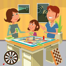 Family Playing A Board Game Vector Illustration Friends Illustration Board Games Illustration