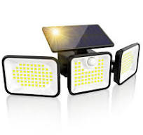NEXPURE Solar Lights Outdoor, 3 Head Solar Motion Lights Outdoor with  2500LM 180 LEDs High Brightness, IP65 Waterproof, Sensitive PIR Motion  Inductor