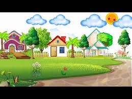 Download Background Animasi Kartun Bergerak Rumah Home