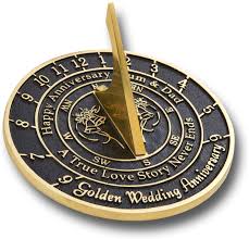 A unique gift in gold is the perfect way to mark a couple's golden anniversary. Amazon Com The Metal Foundry Personalized 50th Golden Wedding Anniversary Sundial Gift Idea Is A Great Present For Him For Her Or For A Couple To Celebrate 50 Years Of Marriage Home