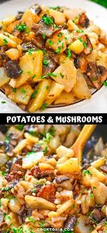 Ultimate 1 Pot Vegetarian Vegan Dinner Try These Delightful And Very Filling Potatoes With Mushrooms Cooked To Perfec Vegan Dinners Vegan Recipes Easy Recipes