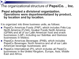 pepsi vanilla the organizational structure of pepsico