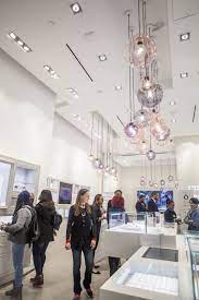 City Lighting Products Worked Together With Pandora To Accurately Execute Dramatic And Captivating Lighting To Help Lighting Solutions Lighting Ceiling Lights