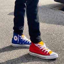 Black And Yellow Converse Shoes Converse Chuck Taylor All Star Hi Sneaker Primary Color Block In 2020 Blue Converse Shoes Trending Sneakers Outfits With Converse