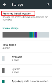 On the storage, settings click on default. Setting Up The Default Storage Location To Sd Card Or Handset