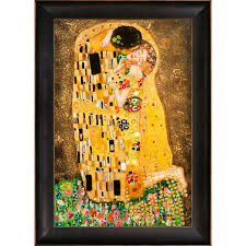 The kiss was one of the paintings that klimt created in his golden period in which he used gold leaf technique on his paintings. Vault W Artwork The Kiss By Gustav Klimt Picture Frame Painting Print On Canvas Wayfair