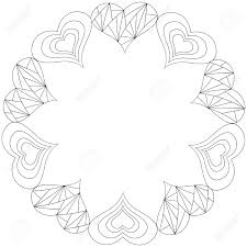See more ideas about coloring pages, valentine coloring, colouring pages. Handmade Abstract Heart Frame In Zen Doodle Style Black On White Royalty Free Cliparts Vectors And Stock Illustration Image 70094107