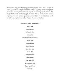Cool Beer Pong Team Names By James Smith Issuu