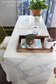Get the look for less with our easy diy. Faux Marble Desk Thewhitebuffalostylingco Com