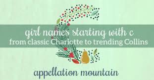The names' popularity has been growing since the 2000s. Girl Names Starting With C Charlotte Collins Calla Appellation Mountain