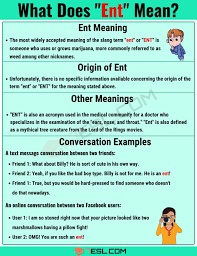 Ent Meaning What Does The Popular Term Ent Stand For In Internet Slang 7 E S L Meant To Be Learn English Slang