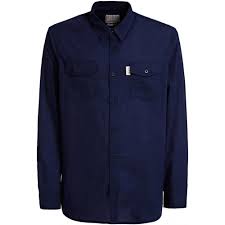 Guess M0GH08 WCT00 Azul - Textil Camisas mangas comprida Homem 52,00 €